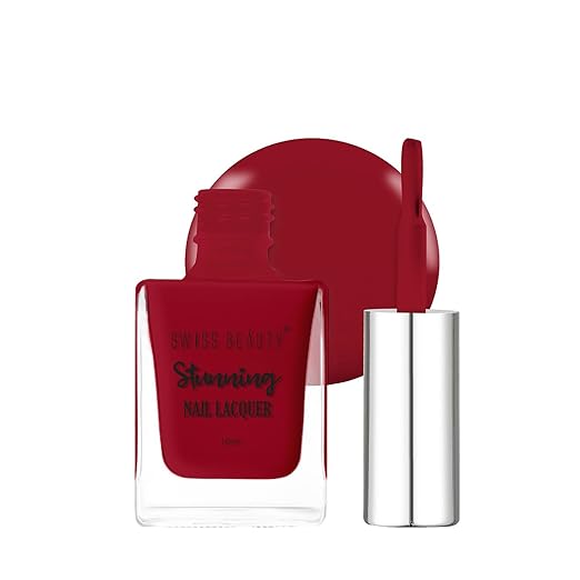 SWISS BEAUTY Stunning Matte Finish Nail Lacquer | Chip Resistant, Quick Drying Nail Paint | Highly Pigmented With High Shine Nail Polish | Shade - New York Minute, 10ml
