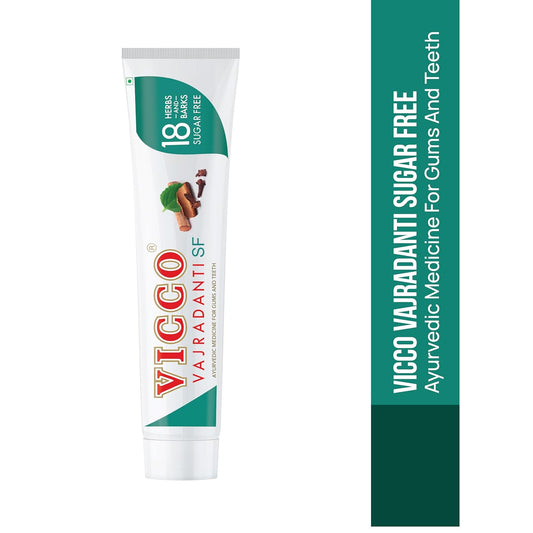 Vicco Vajradanti Sugar Free Paste I Oral Care with 18 Natural Ingredients I No Artificial Sweetener I Cleans Teeth, Fights Bacteria & Supports Gum Health I [160g I Pack of 1]
