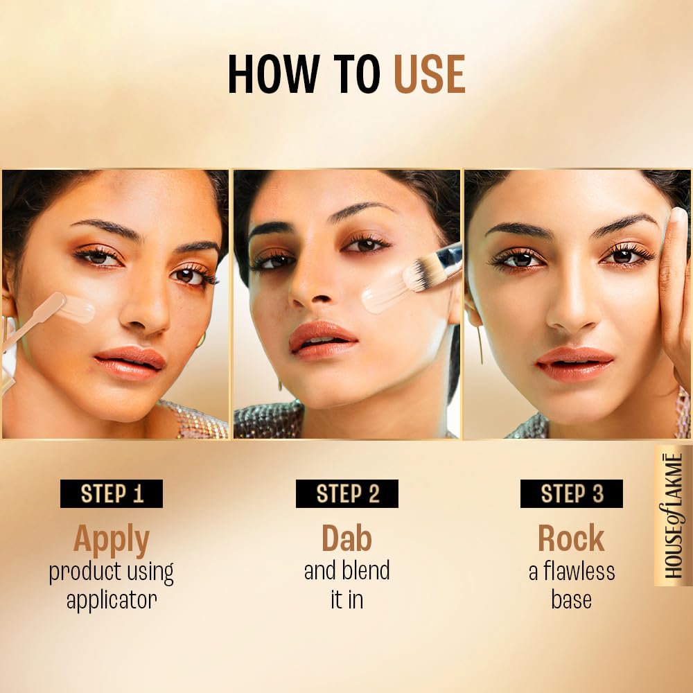 LAKMÉ Powerplay Priming Liquid Foundation, Natural, Flawless Finish, Medium To Full Coverage, Built in Primer, Long Lasting, SPF 20, Cool ivory, 25ml