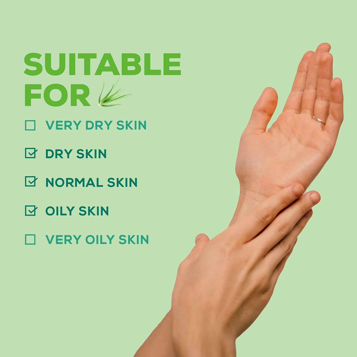Joy Pure Aloe Vera Light Moisturiser Skin Cream for Face, Hands & Body, 48H Moisture & Non-Sticky Summer Hydration, Aloe Vera Daily Moisturizer, 200ml × 2