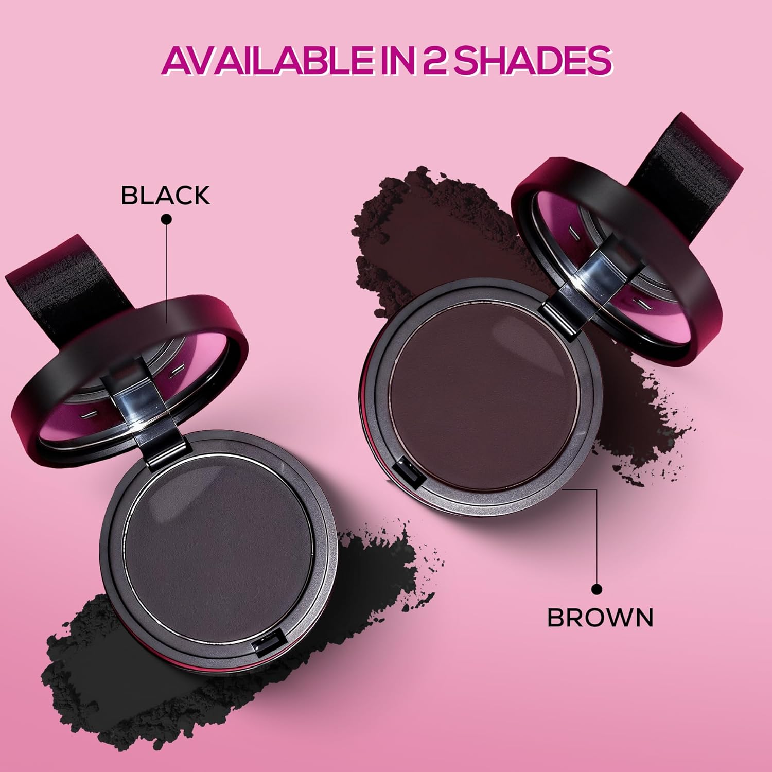 RENEE Cover-Up Hair Powder - Black | Covers Grey Roots & Bald Spots Instantly | Highly Pigmented, Fuller & Denser Look | Long-Lasting | Matte Finish | Fine Powder | Flawless Application | 4gm