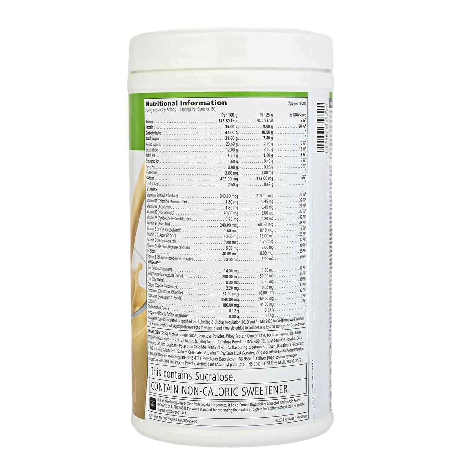 Herbalife Formula 1 - Nutritional Shake Mix - Vanilla Flavour - 500 gm