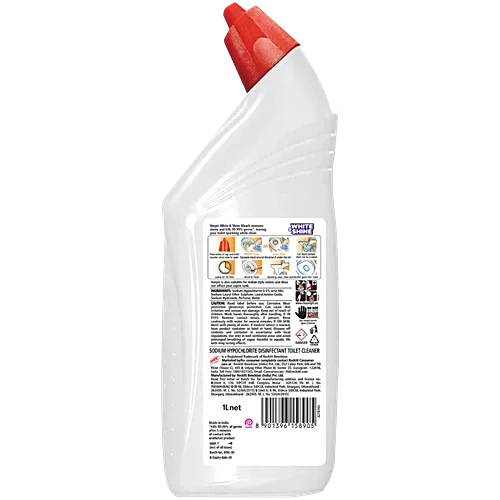 Harpic White & Shine Disinfectant Toilet Cleaner - Liquid Bleach, 1 L