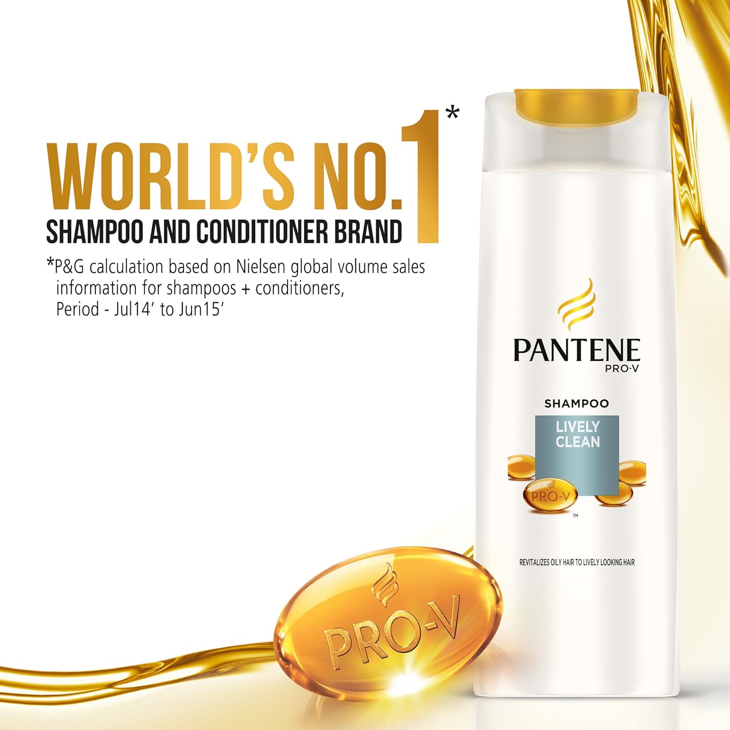Pantene Lively Clean Shampoo 400ml For Fresh Vibrant Hair