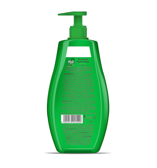 Nyle Naturals Dryness Hydration Shampoo, with Tulsi, Amla and Aloe Vera, Gentle & Soft Shampoo, pH Balanced and Paraben Free, For Men and Women,400ml