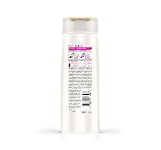 Pantene Hairfall Control Shampoo With Keratin Damage Blockers 180ml