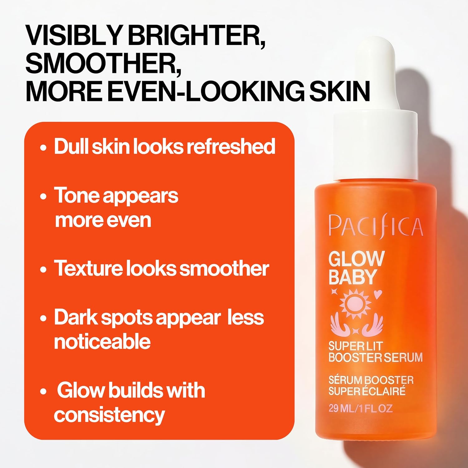 Pacifica Beauty Glow Baby Super Lit Booster Serum, Orange, 29ml