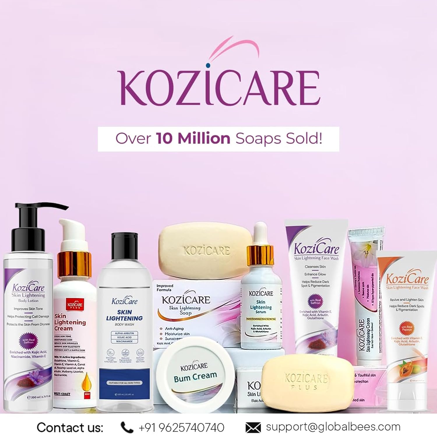 Dark Skin Bleaching Cream Whitening Lightening AHA – Face and Body KOZICARE 15 gm