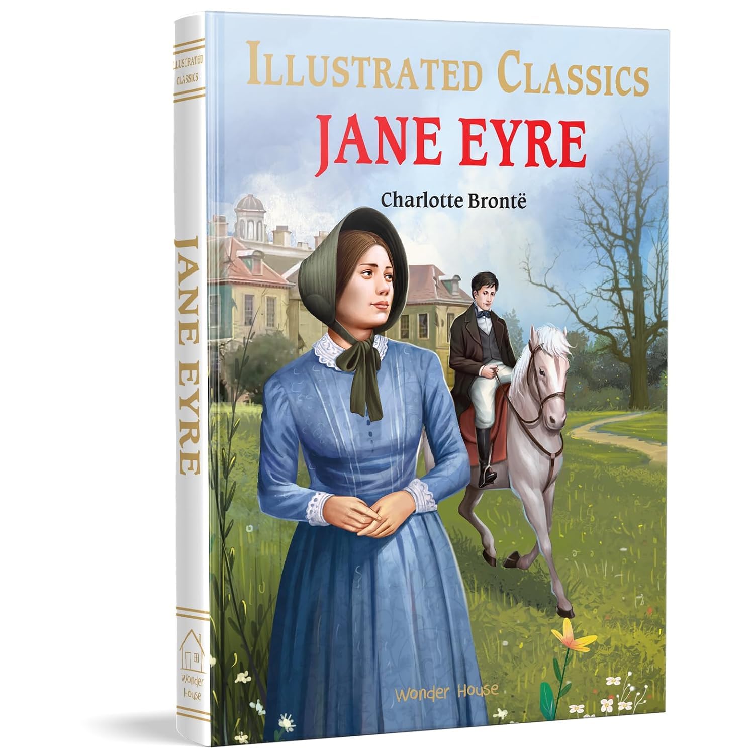 Jane Eyre : Illustrated Abridged Children Classics English Novel with Review Questions Hardcover Book