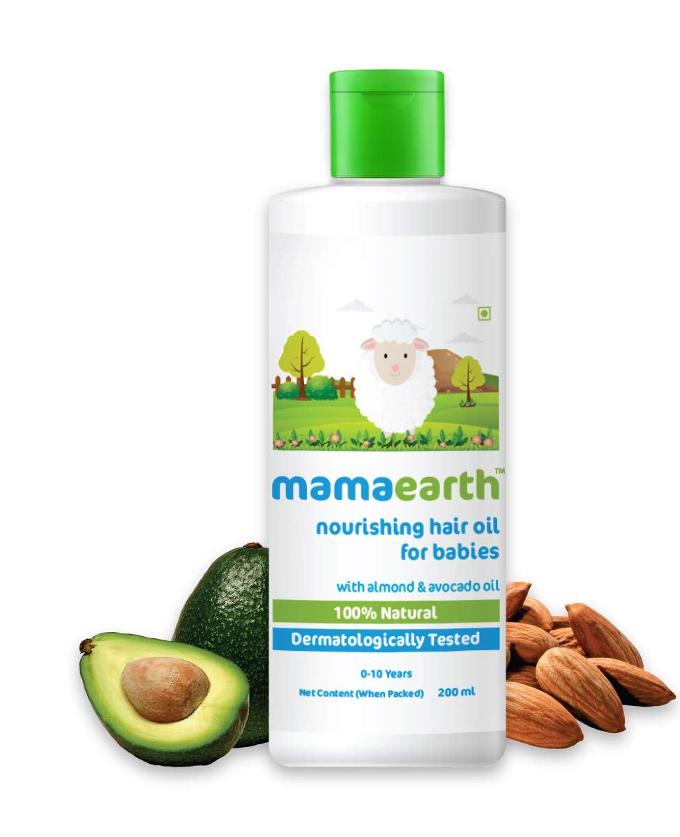 Mamaearth Nourishing Baby Hair Oil, with Almond & Avocado Oil - 200 ml