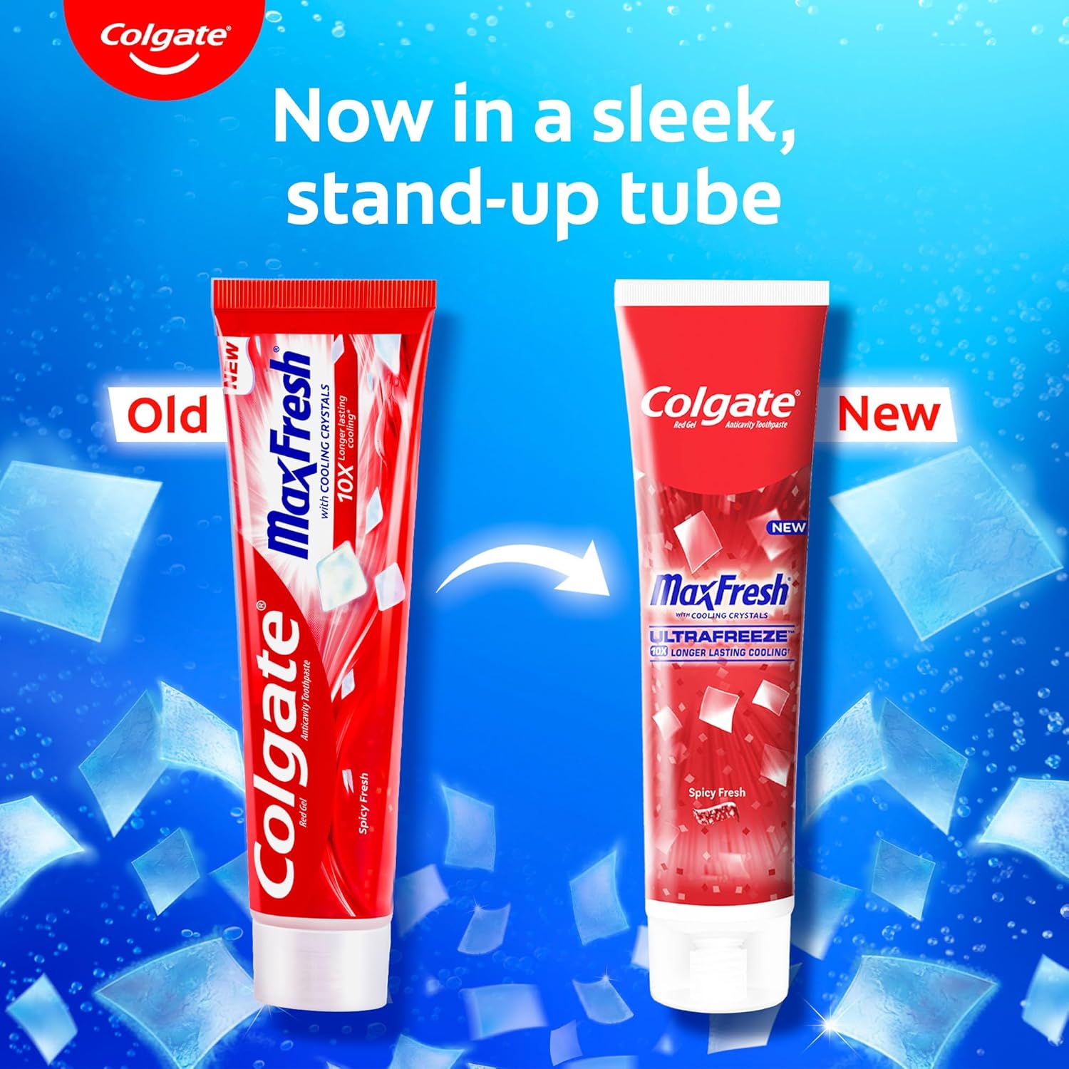 Colgate Max Fresh Toothpaste, Red Gel Paste with Menthol For Tooth Decay Prevention, Cavity Protection, Gum Protection, Whitening, Eliminates Bad Breath (300g, 150g X 2, Spicy Fresh, Saver Pack)