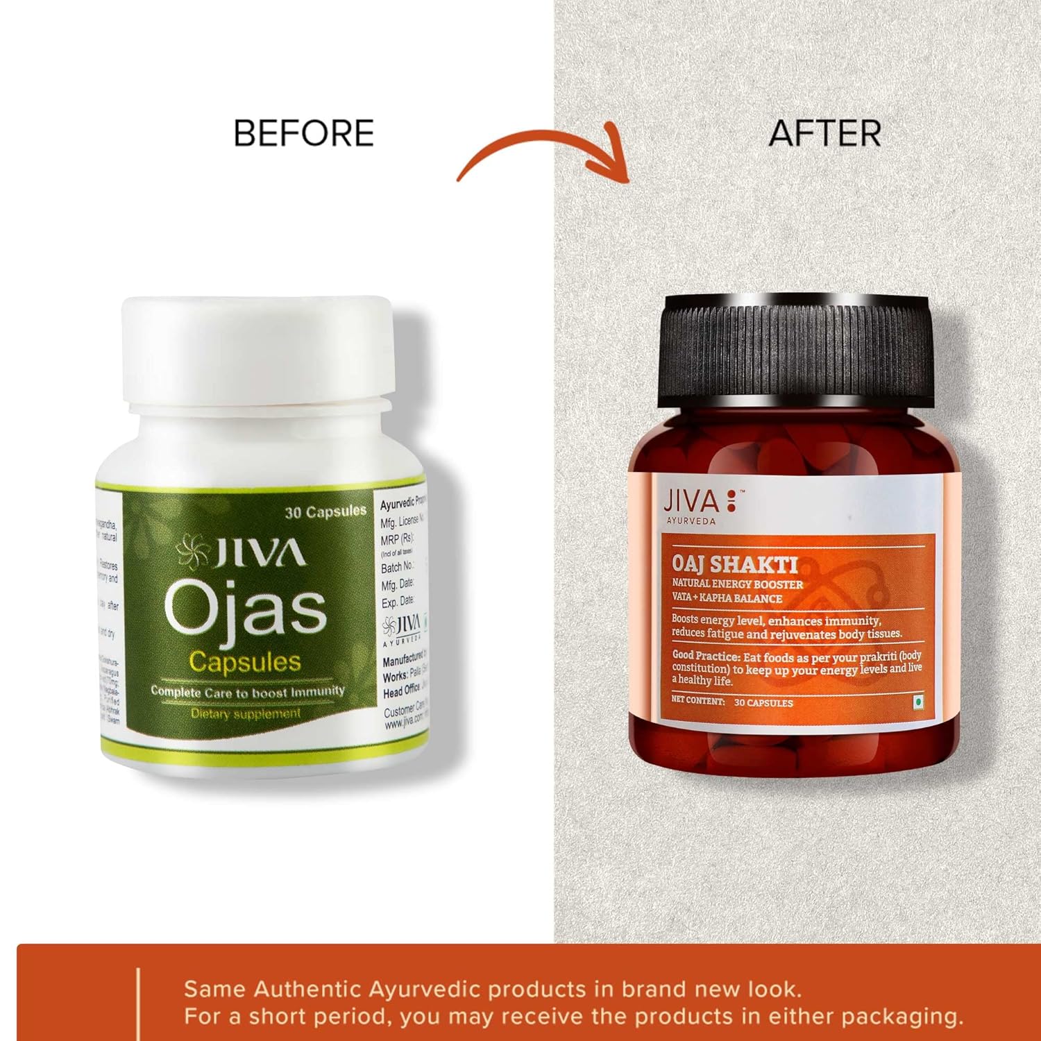 Jiva Oaj Shakti - 30 * 2 Capsules Beneficial for physical and mental performance