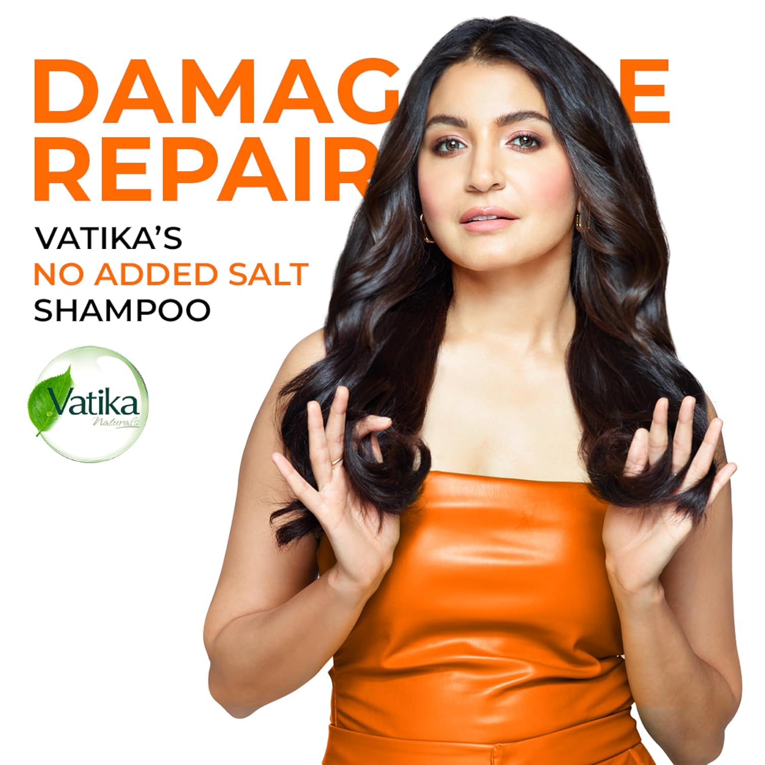 Dabur Vatika Bio-Infusions Damage Repair Shampoo | Moroccan Argan & Black Rice | 2% Plant Collagen + Vitamin C | 100% Damage Repair | Repairs Frizz & Split Ends | No Added Salt | For Dry & Damaged Hair