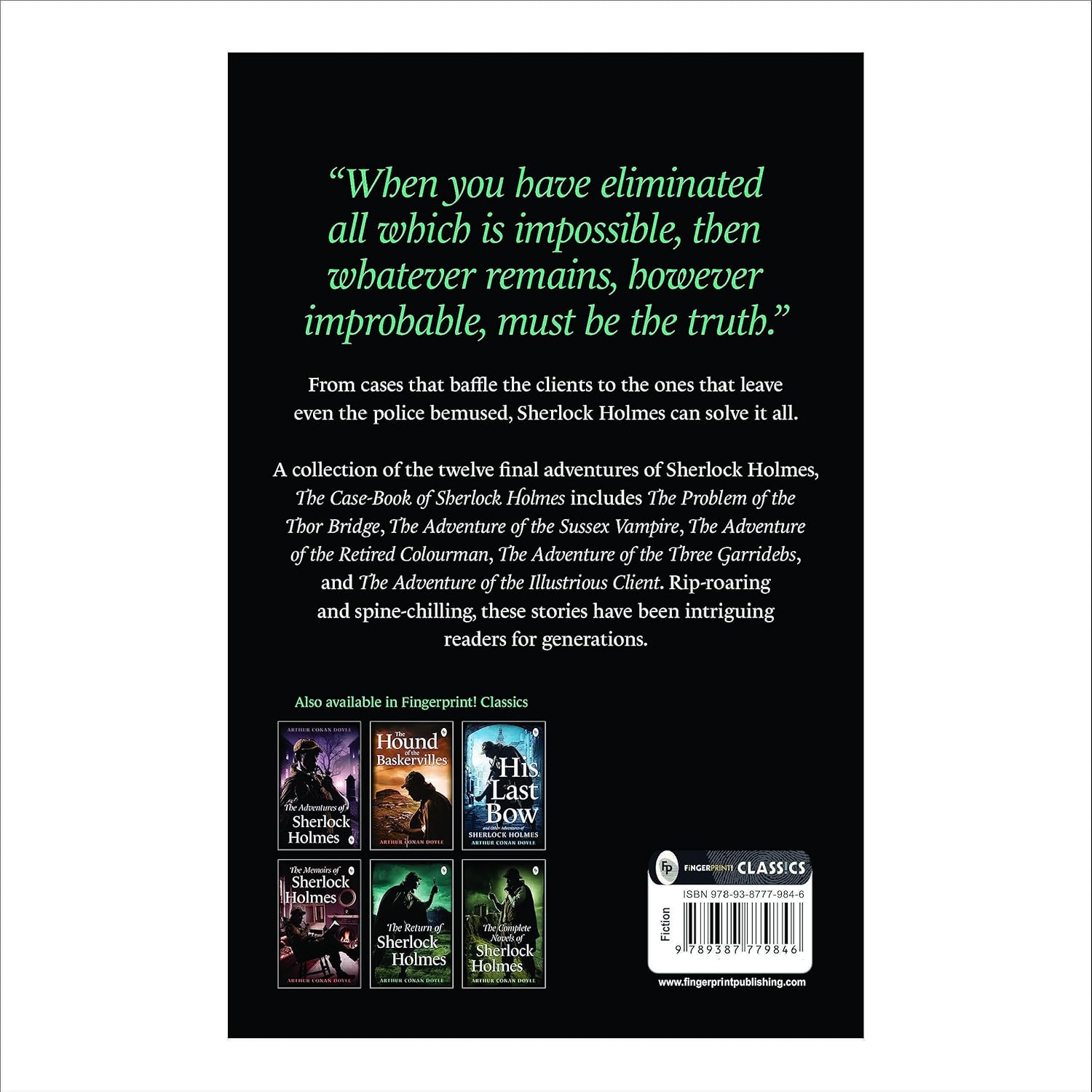 The Case-Book of Sherlock Holmes Paperback-book