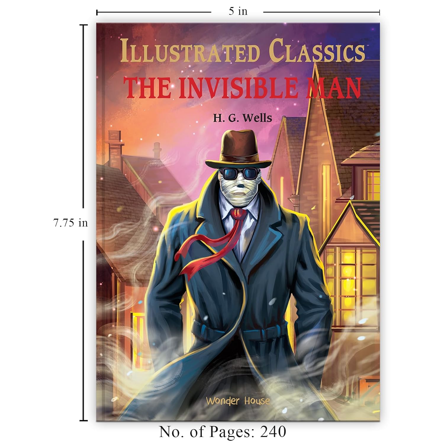 The Invisible Man: Illustrated Abridged Children Classics English Novel With Review Questions (Hardback) Book