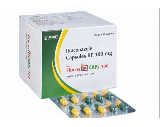Eris Oaknet  Flucos ITZ 100mg 10 Capsule In 1 Strip