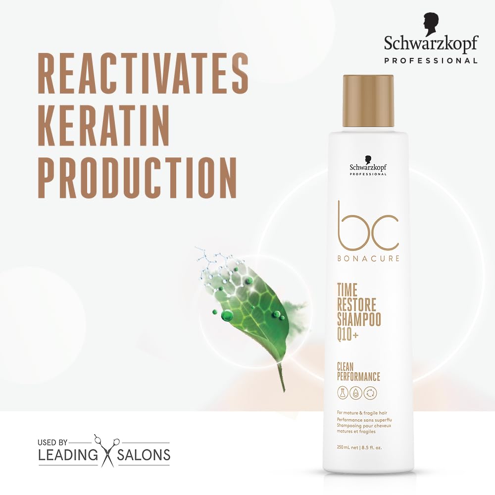 Schwarzkopf Professional Bonacure Q10 Time Restore Shampoo | For Mature Hair | 250ml