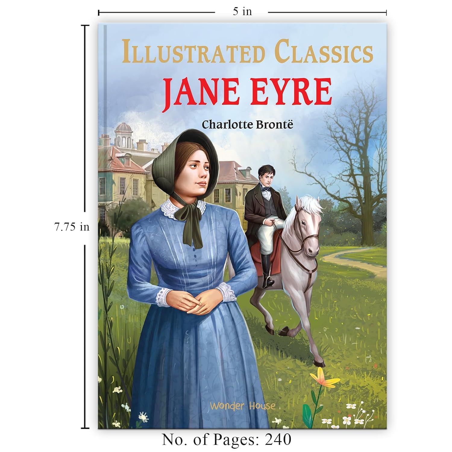 Jane Eyre : Illustrated Abridged Children Classics English Novel with Review Questions Hardcover Book
