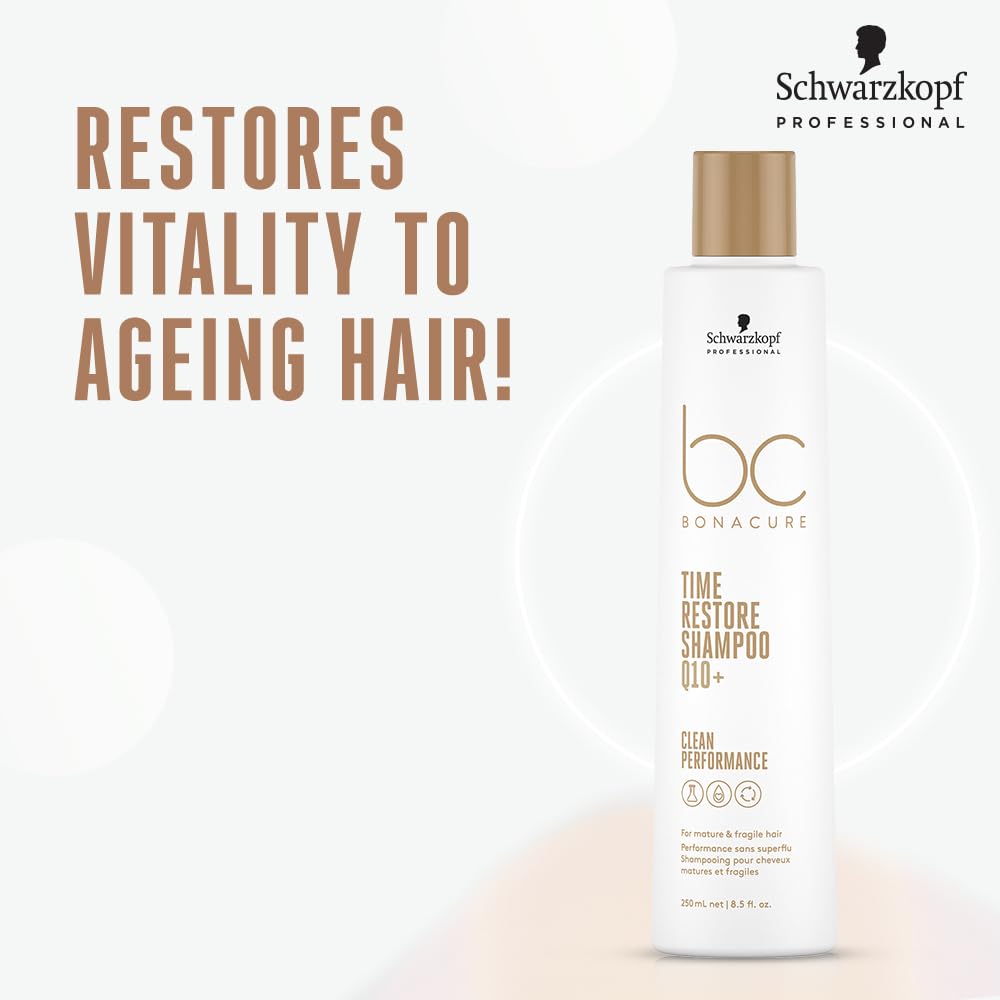 Schwarzkopf Professional Bonacure Q10 Time Restore Shampoo | For Mature Hair | 250ml
