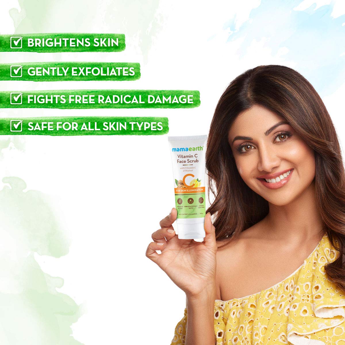 Mamaearth Vitamin C Face Scrub With Vitamin C and Walnut - 100 gm