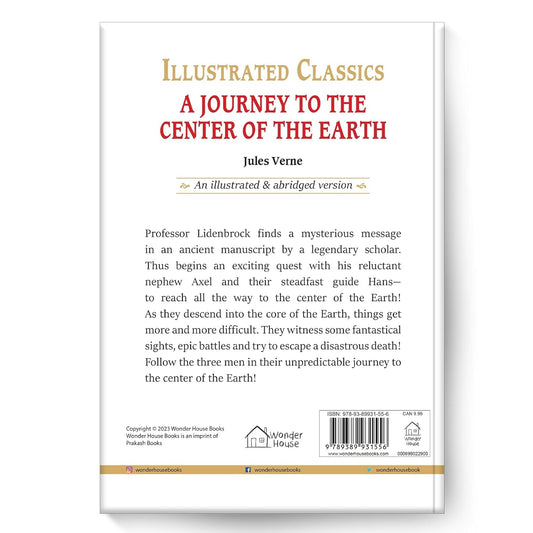 Journey To The Center of The Earth: Illustrated Abridged Children Classics English Novel With Review Questions (Hardback) Book