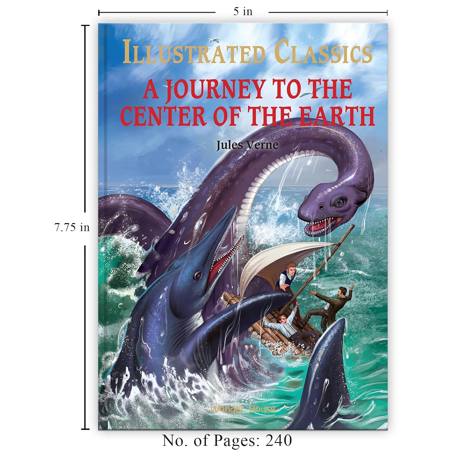 Journey To The Center of The Earth: Illustrated Abridged Children Classics English Novel With Review Questions (Hardback) Book
