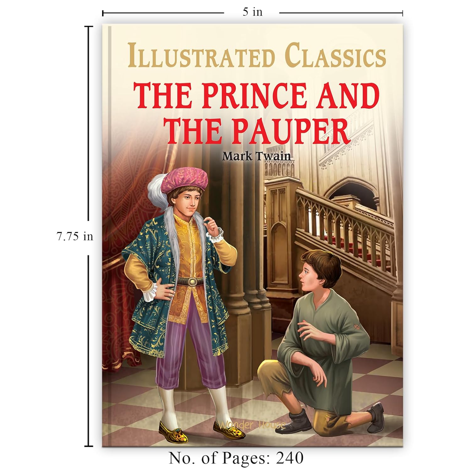 The Prince and the Pauper : Illustrated Abridged Children Classics English Novel with Review Questions Hardcover  Book