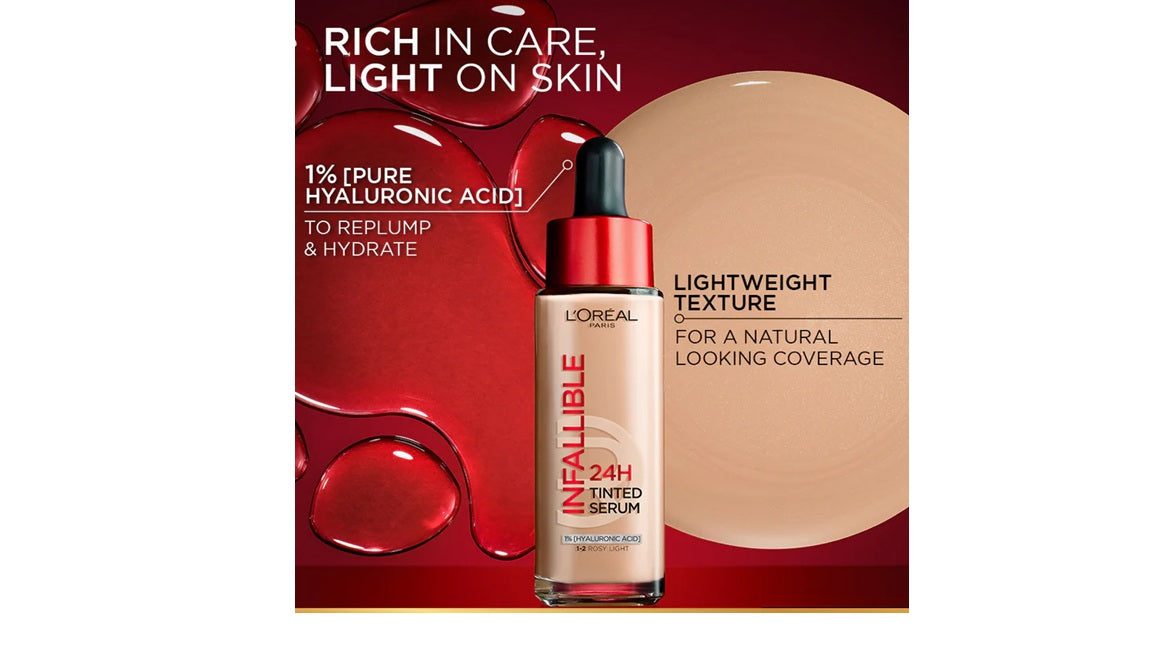 LOreal Paris Infallible 24H Tinted Serum Foundation  Light  30 ml