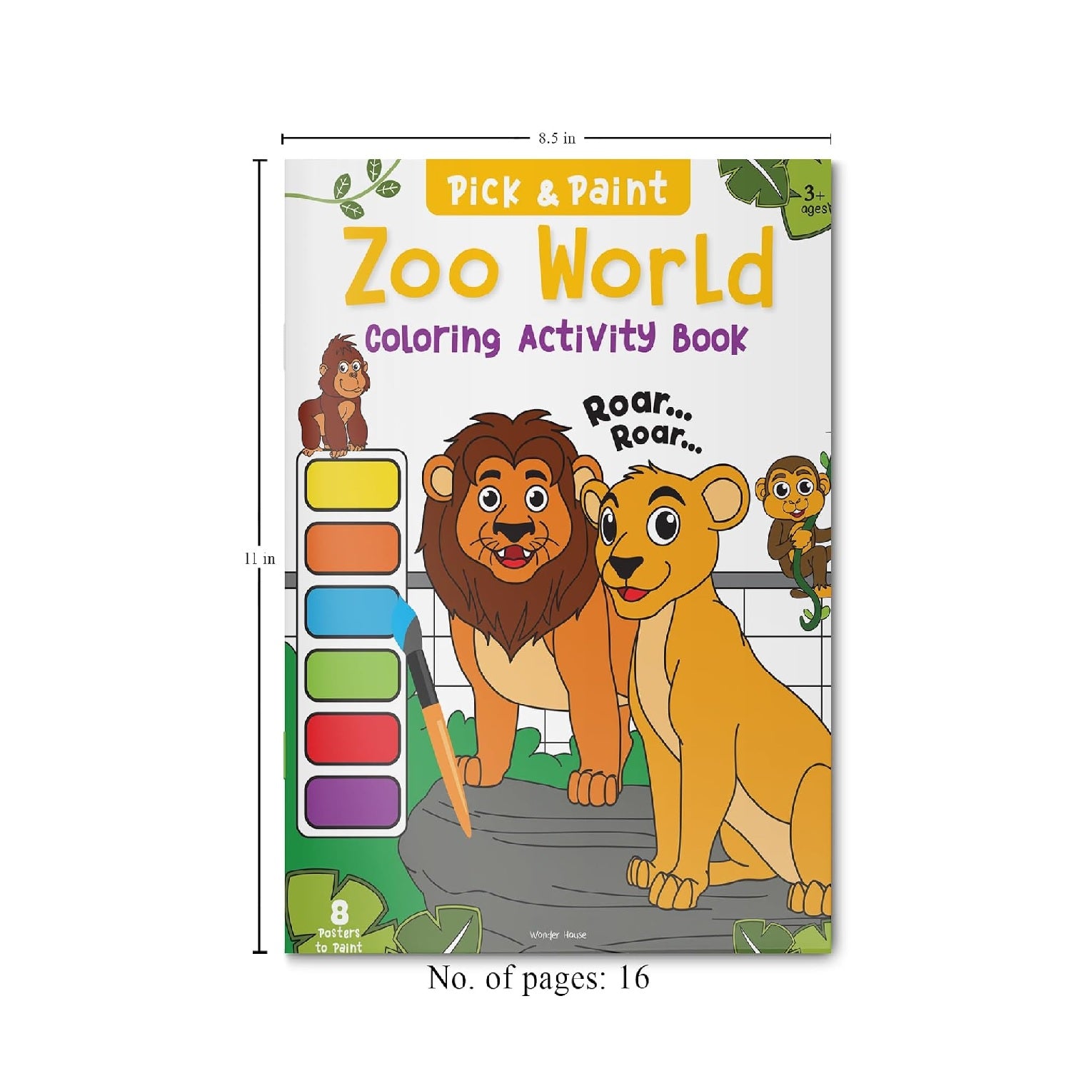 Pick and Paint Coloring Activity Book For Kids: Zoo World Paperback – Coloring Book