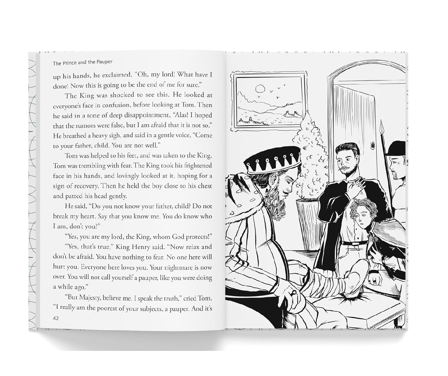 The Prince and the Pauper : Illustrated Abridged Children Classics English Novel with Review Questions Hardcover  Book