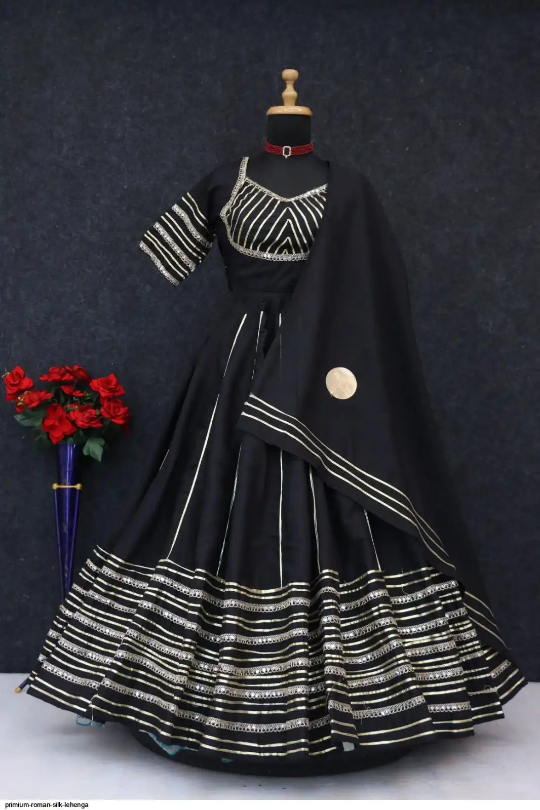 PRIMIUM ROMAN SILK LEHENGA 1