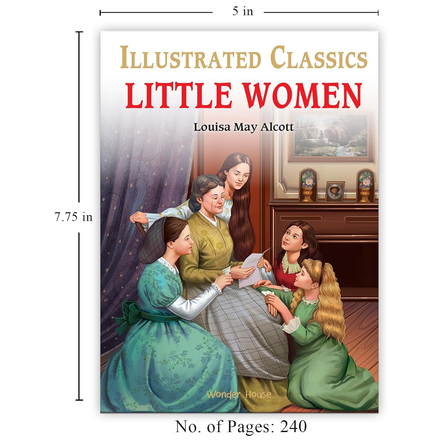 Little Women : Illustrated Abridged Children Classic English Novel with Review Questions (Hardback)  Book