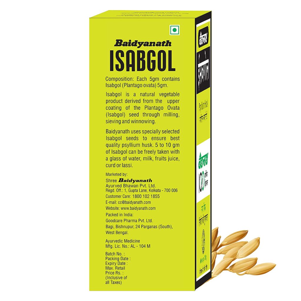 Baidyanath Vansaar Isabgol – 200gm For Constipation, Digestion, Weight Loss, Weight Management