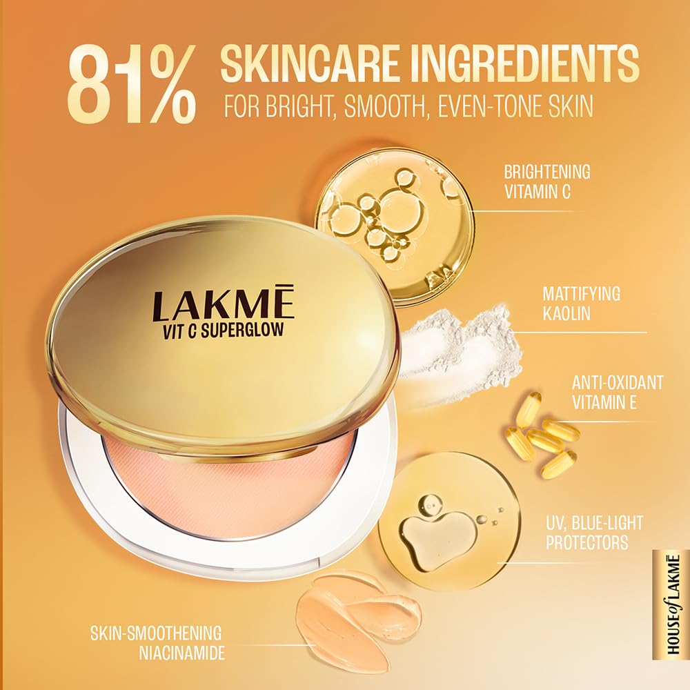 Lakme Superglow Vit C Compact Ivory10 8gm