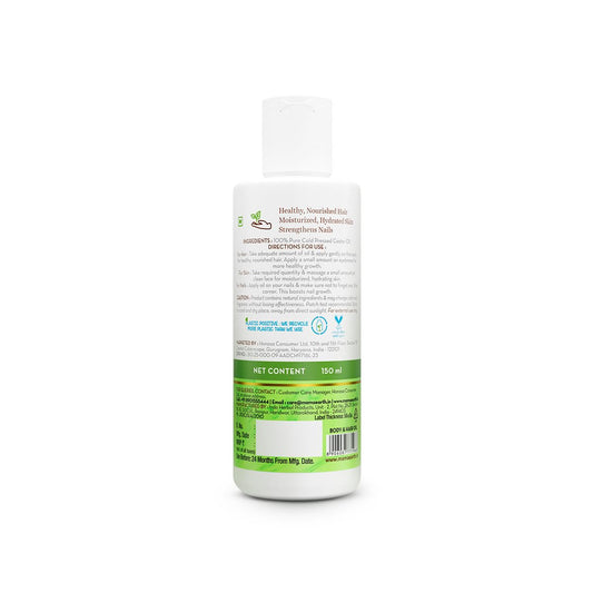 Mamaearth Castor Oil with 100% Pure Cold Pressed Castor Oil For Skin, Hair & Nails - 150 ml