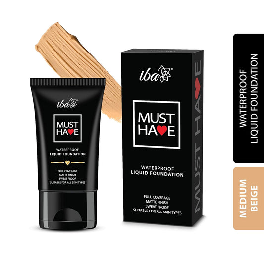 Iba Must Have Waterproof Liquid Foundation - Medium Beige, 30ml
