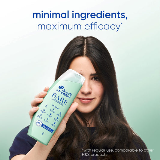 Head & Shoulders BARE Anti-Dandruff Shampoo, Pure clean, Sulfate-Free, Silicone-Free, Dye-Free, Gentle shampoo, 400ml
