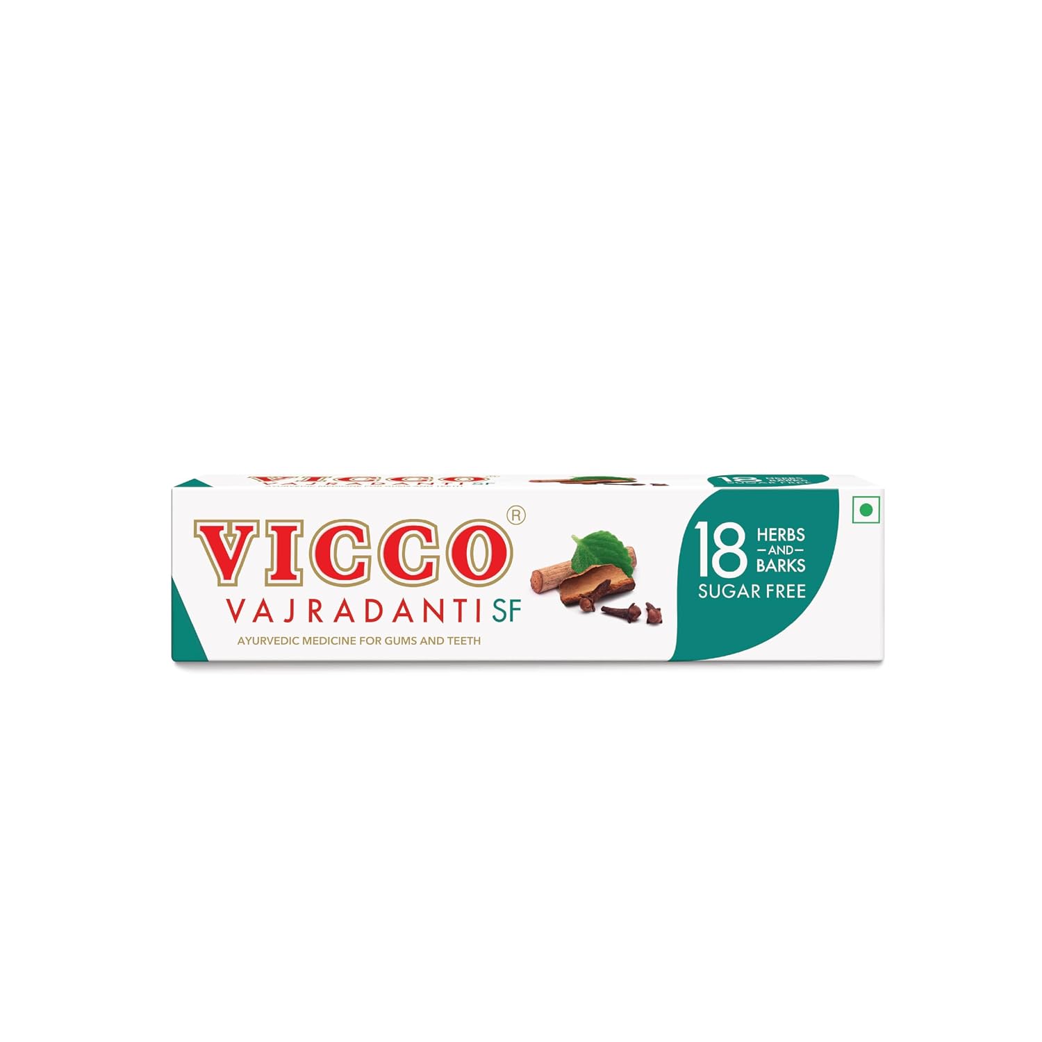 Vicco Vajradanti Sugar Free Paste I Oral Care with 18 Natural Ingredients I No Artificial Sweetener I Cleans Teeth, Fights Bacteria & Supports Gum Health I [160g I Pack of 1]