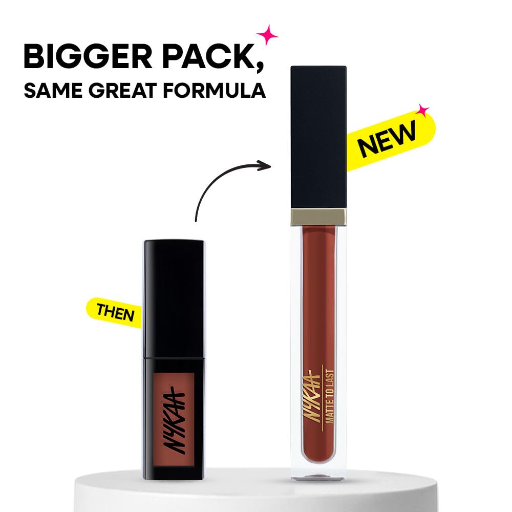 Nykaa Matte To Last ! Transferproof Liquid Lipstick - Chai -18 (5ml)