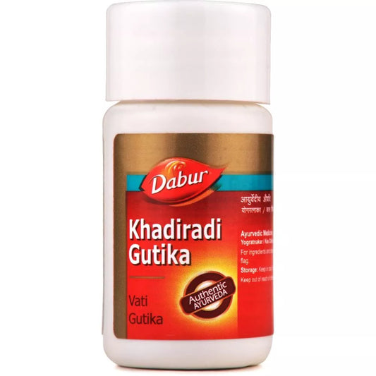 Dabur Ayurvedic Khadiradi Gutika (40tab) swallowing food cough & sore throat