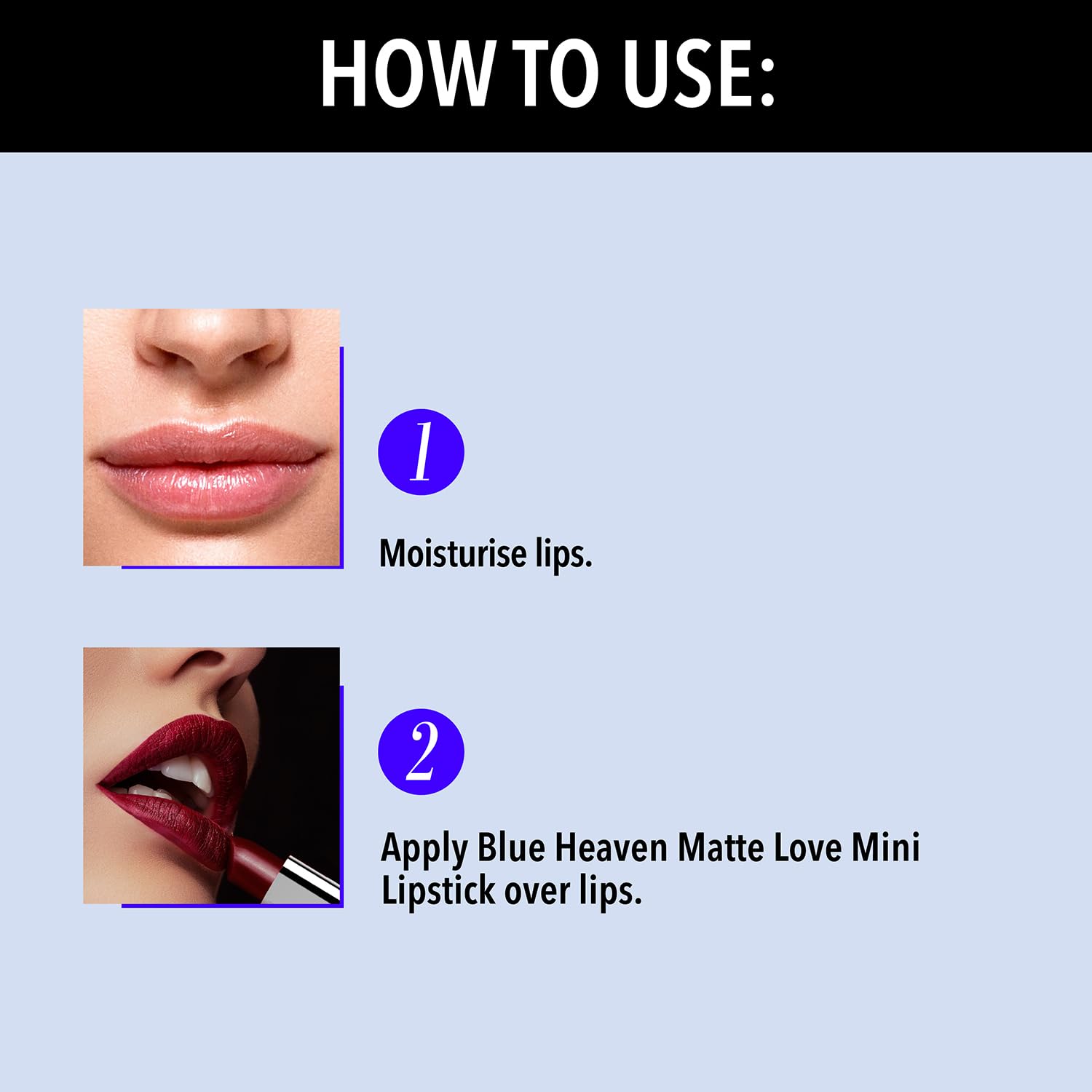 Blue Heaven Matte Love Mini Lipsticks pack of 10