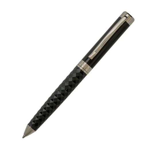 SWISSBRAND Luxe 2514 Black gloss finish Premium composite diamond-shape Ballpoint Pen with chrome trim