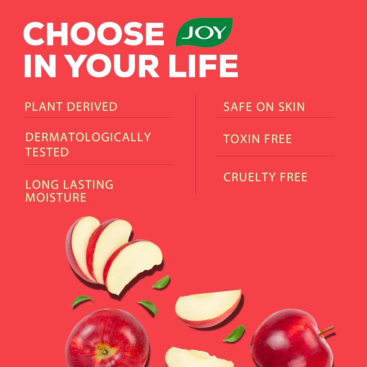 Joy Skin Fruits Moisturizing Skin Cream With Apple, Jojoba & Almond Oil (500ml)