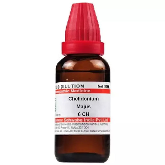 Dr Willmar Schwabe Chelidonium Majus Dilution 30ml for vomiting nausea sleeping disorders eczema digestion