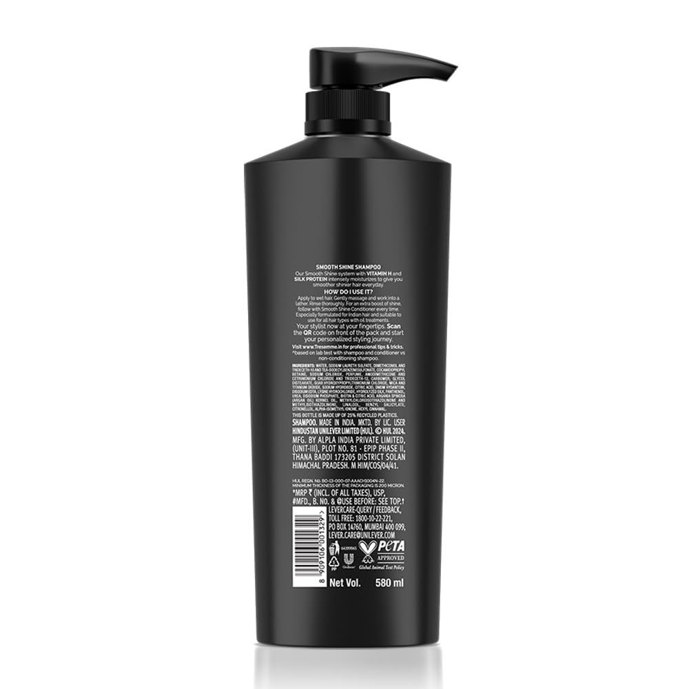 TRESemme Smooth Shine Shampoo 580ml With Vitamin H and Silk Protein