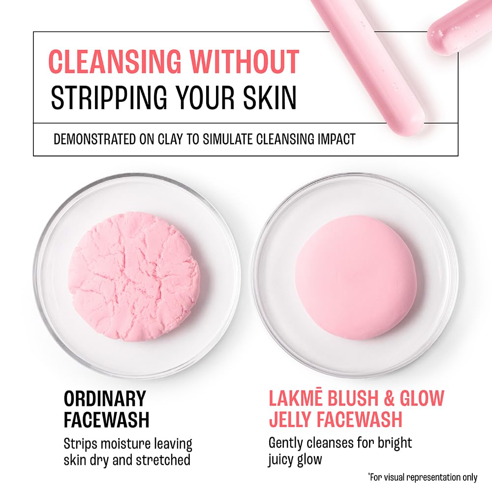 Lakme Blush & Glow Strawberry Refreshing Gel Face Wash 100 g