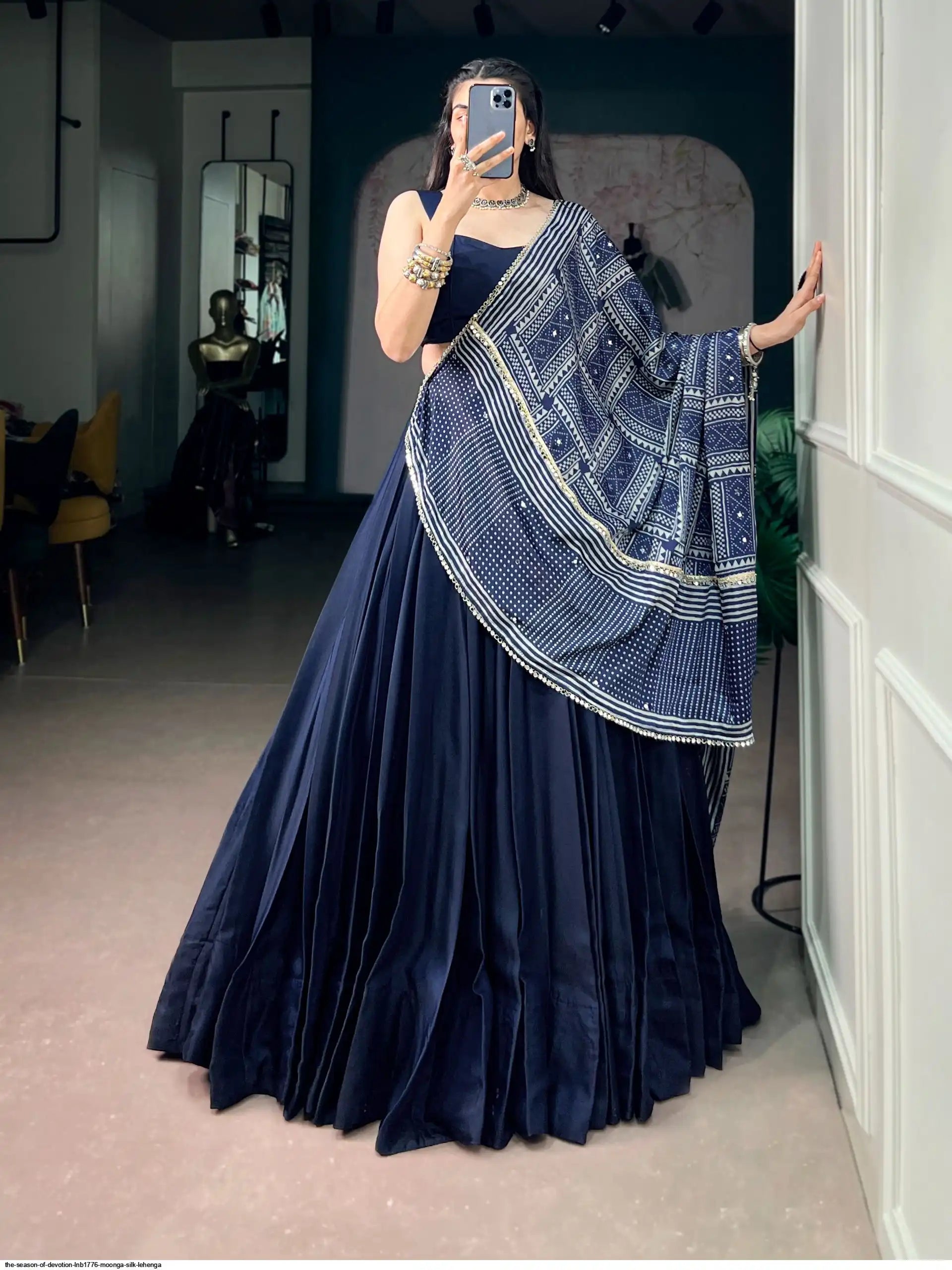 THE SEASON OF DEVOTION LNB1776 MOONGA SILK LEHENGA