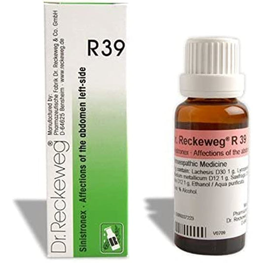 Dr. Reckeweg R39 Sinistronex – Affections of the abdomen left-side – 22ml for intestinal pain inflammation