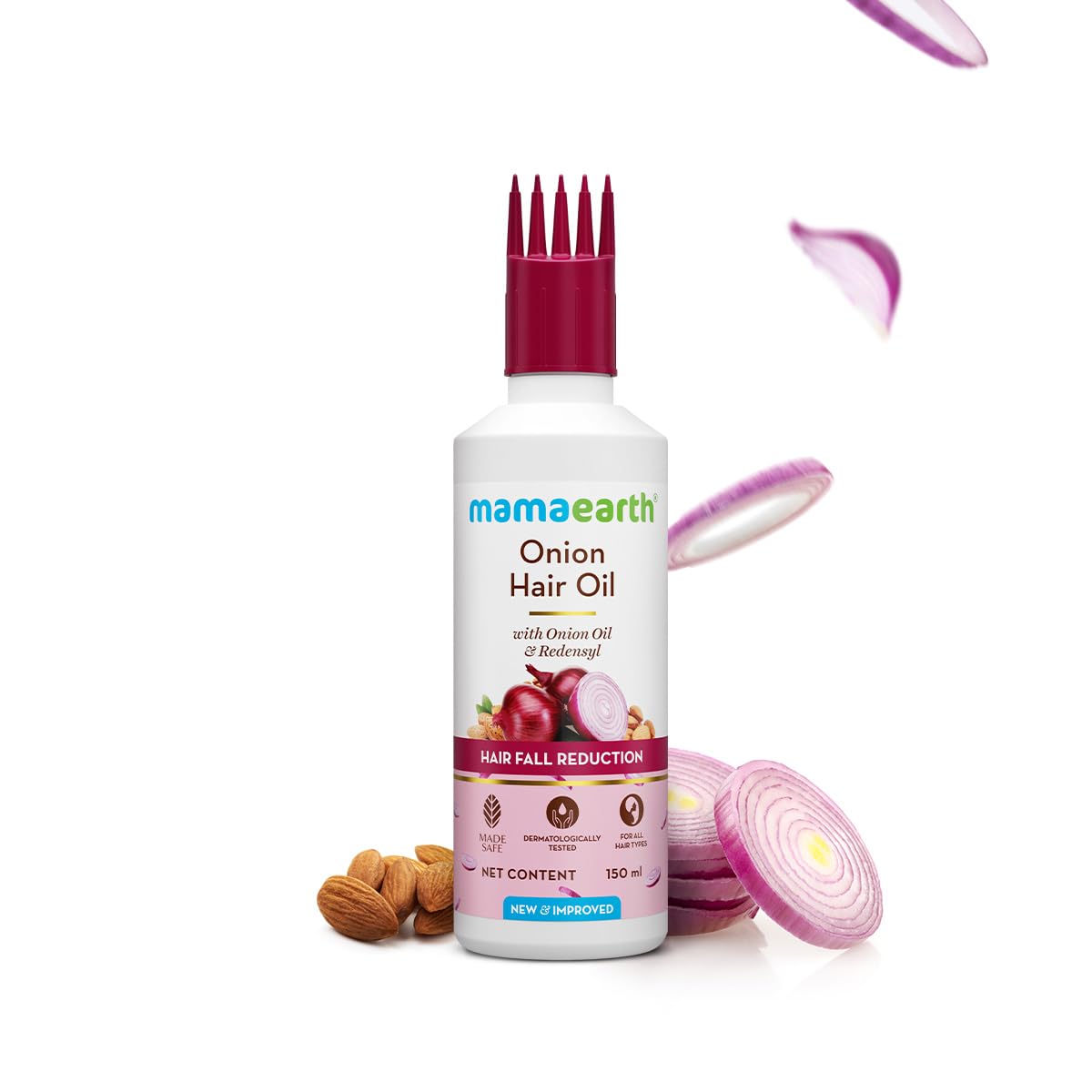 Mamaearth Onion Hair Oil for Hair Growth & Hair Fall Control with Redensyl 150ml