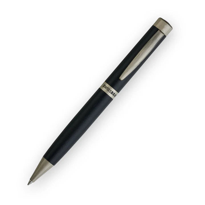 SWISSBRAND Zenith 2507 Matte black Ballpoint Pen with chrome trim